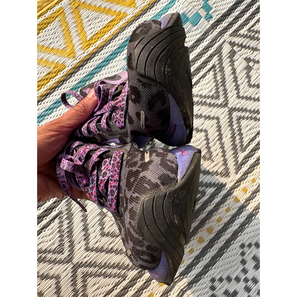Brooks Ghost 14 Womens Running Shoes Leopard Print Black Purple Sneakers Size 6 - Picture 9 of 12